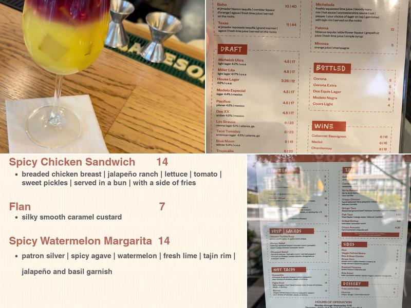 Boho Taco Menu