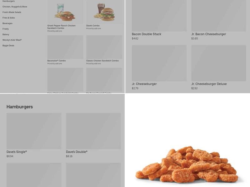 Wendy's Menu