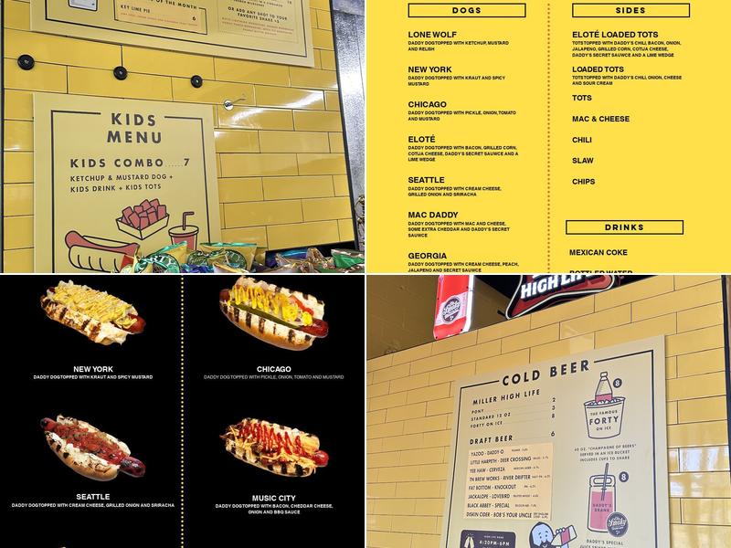 Daddy Dogs (Madison) Menu