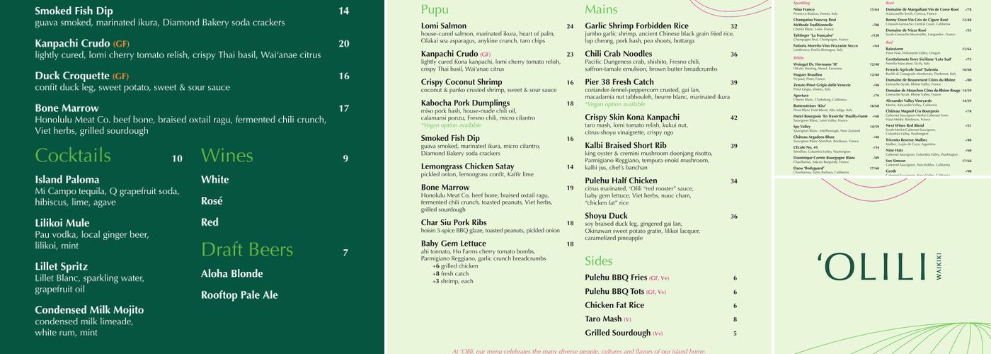 Olili Menu