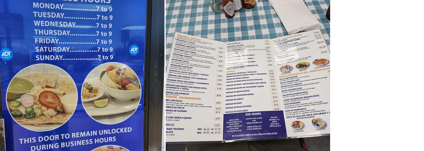 La Roca Menu