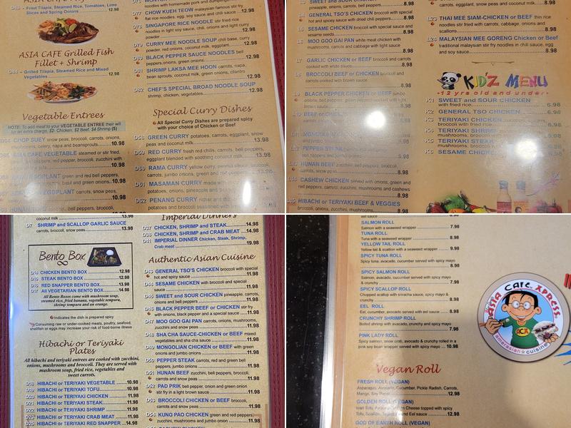 Asia Cafe - Cedar Bluff Menu