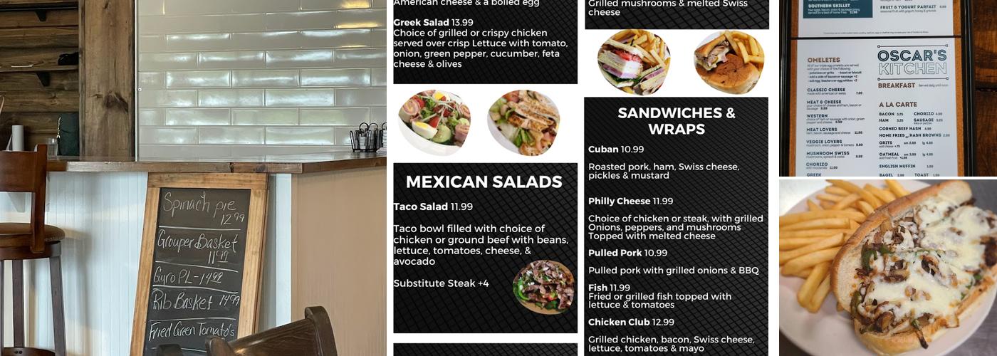 Oscar’s Kitchen Menu