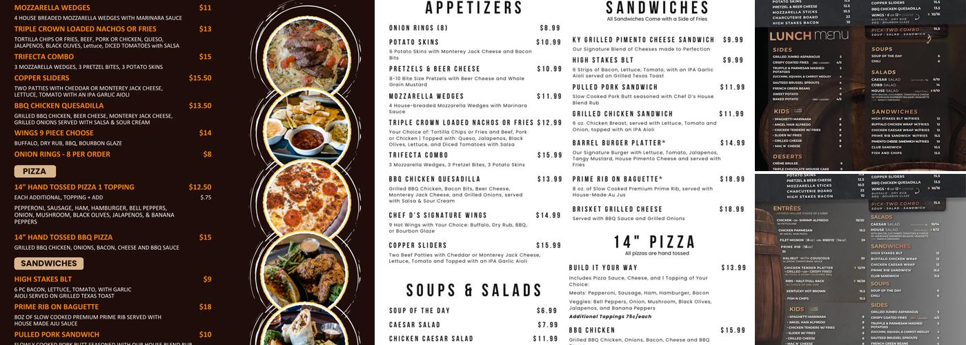Barrel 53 Menu