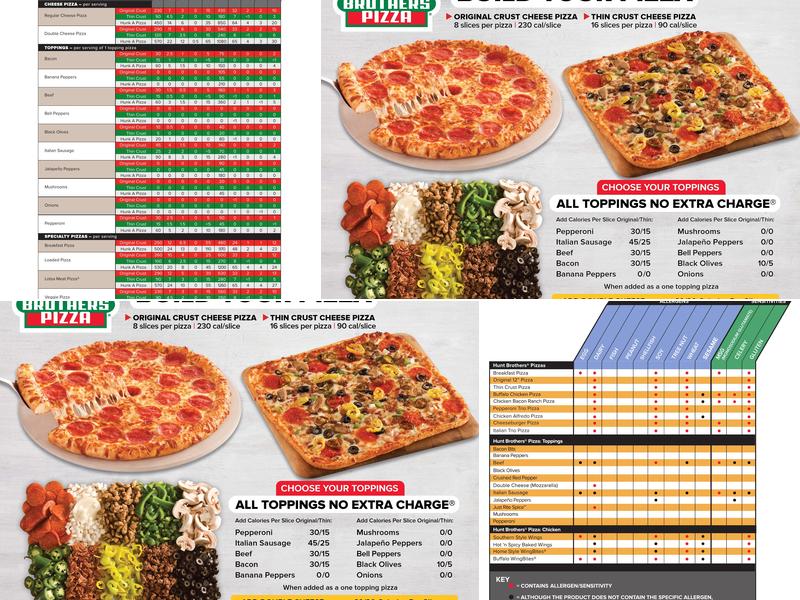 Hunt Brothers Pizza Menu