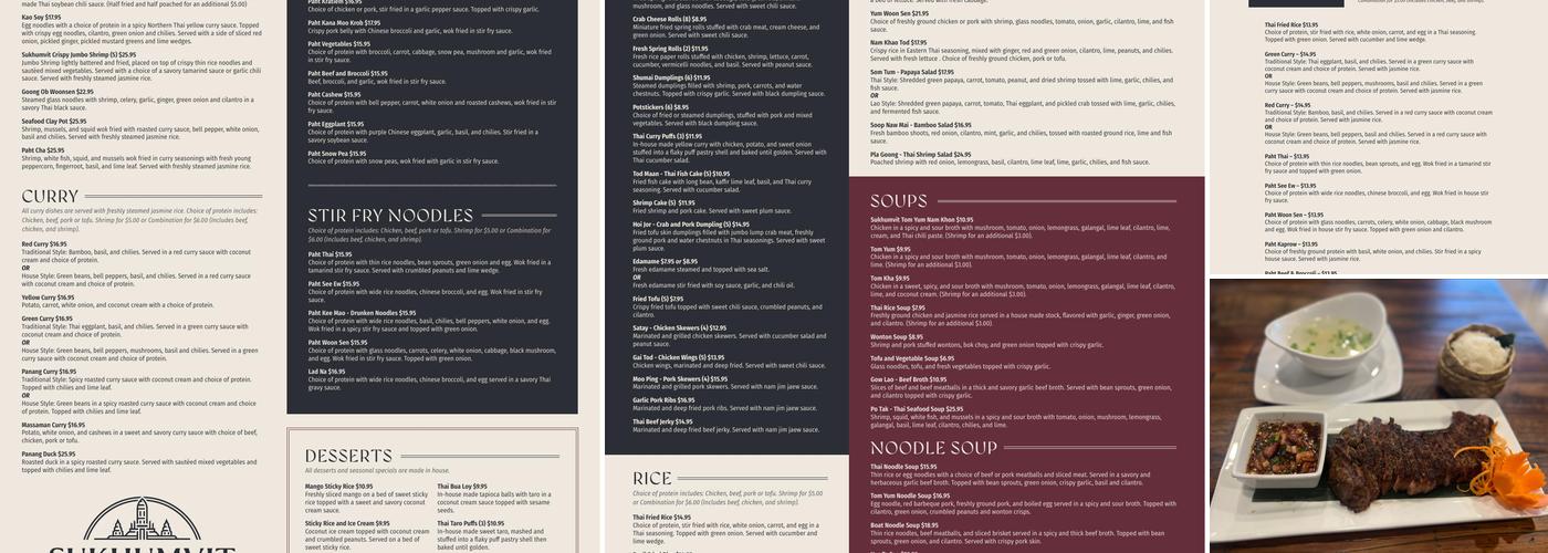 Sukhumvit 77 Menu