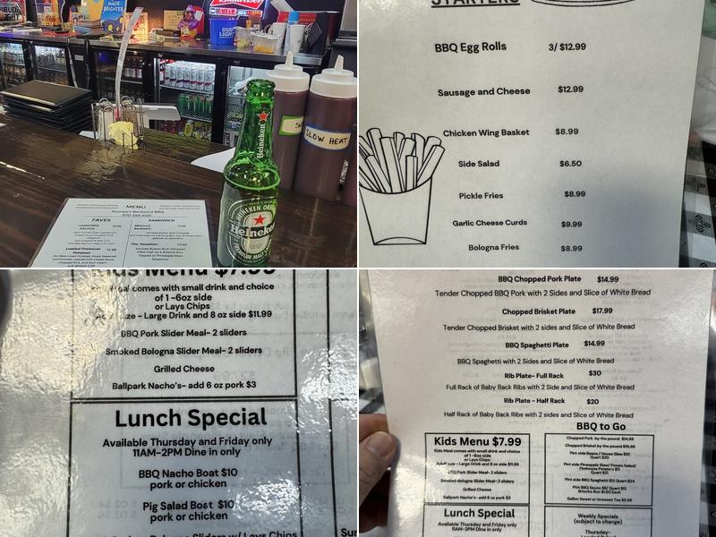 Stumpy's Backyard BBQ Menu