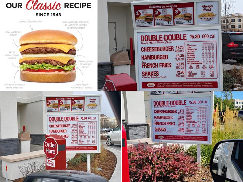 In-N-Out Burger Menu