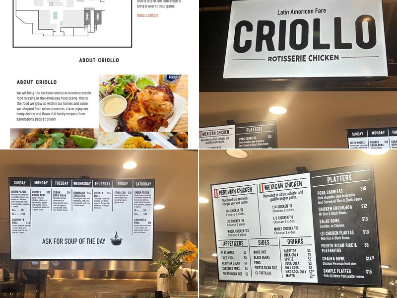 Criollo | Latin American Fare & Rotisserie Chicken Menu