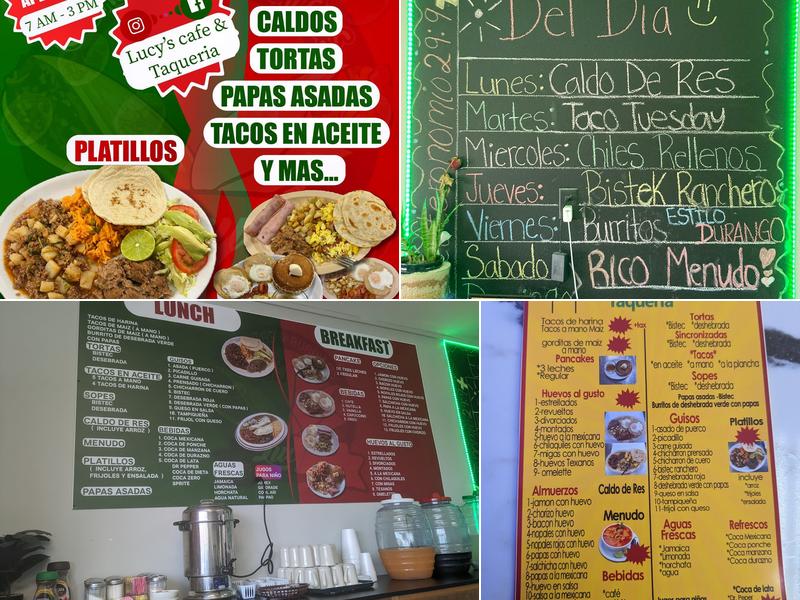 Lucy's cafe & taqueria Menu