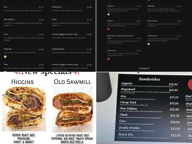 Tagliare Delicatessen Menu