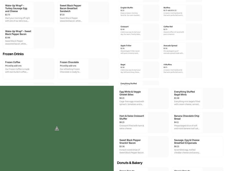 Dunkin' Menu