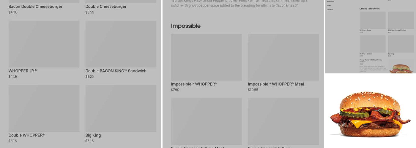 Burger King Menu