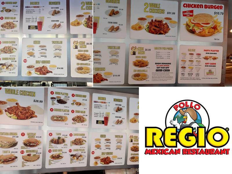 Pollo Regio Menu