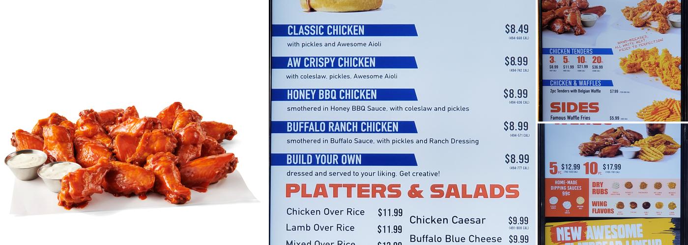 Atomic Wings Menu