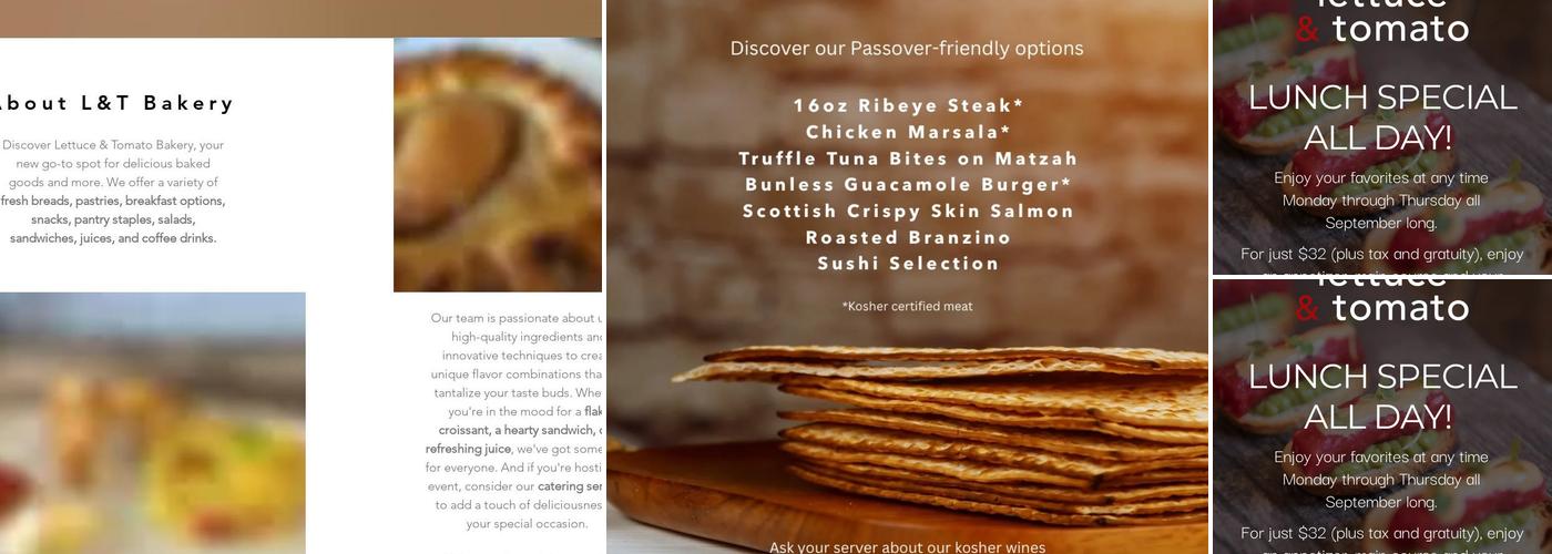 Lettuce & Tomato Bakery Menu