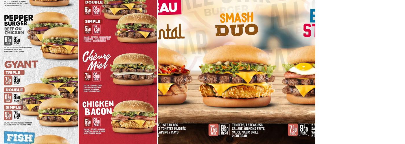 All Star Burgers Menu