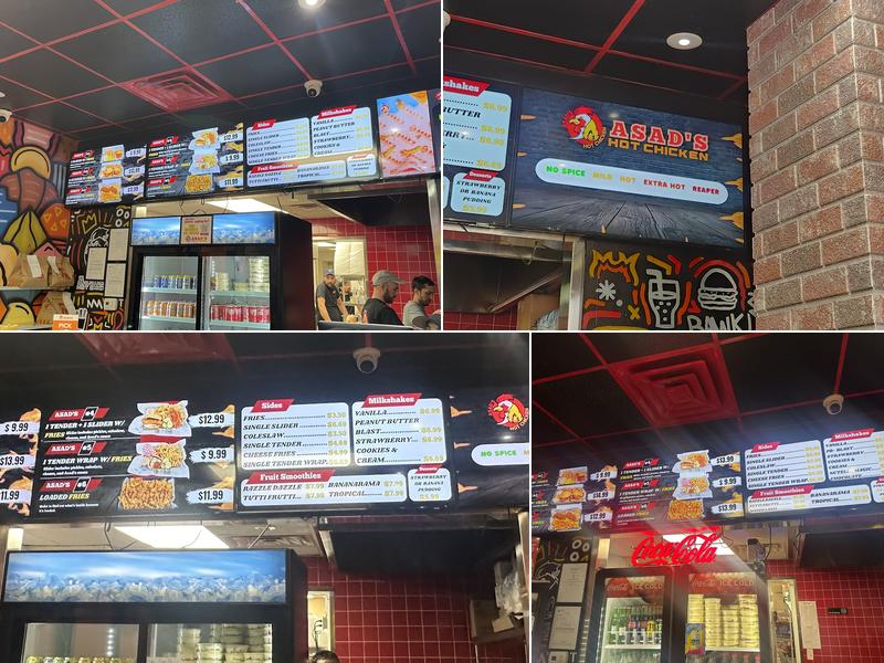 Asad's Hot Chicken Menu