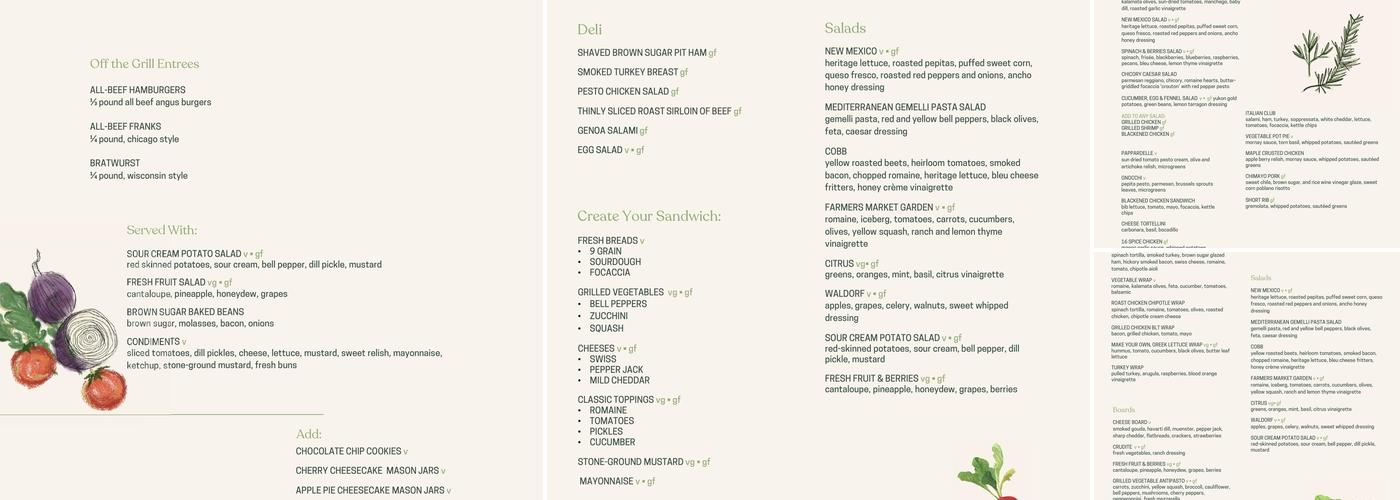 Atlasta Catering and Event Concepts Menu