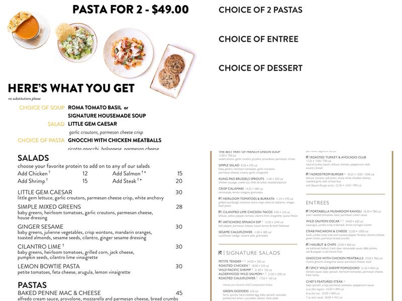 Nordstrom Grill Menu