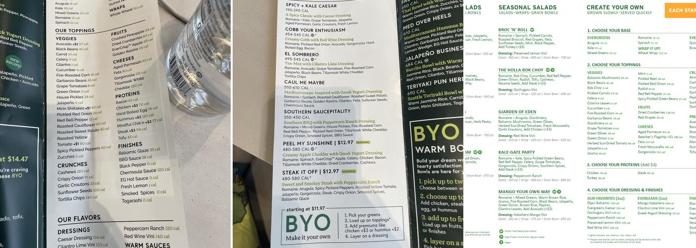 Paddy's Menu