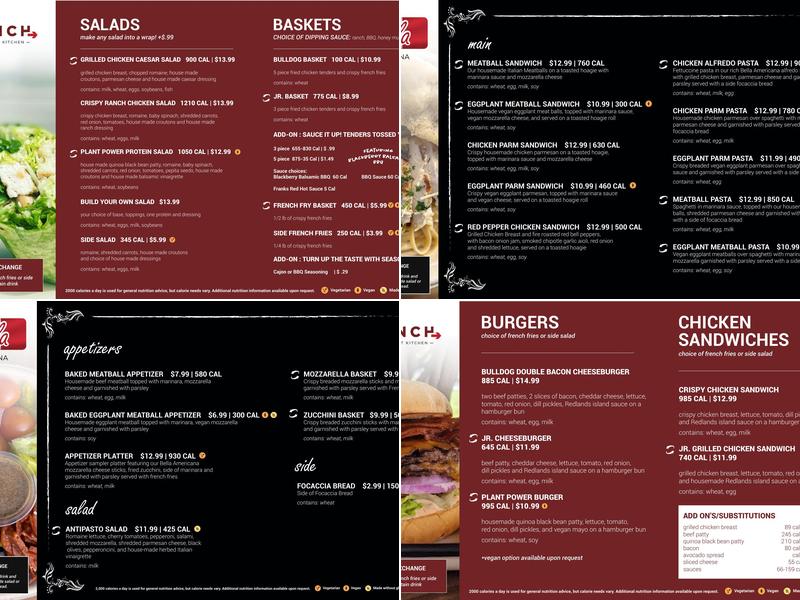 Launch Kitchen Menu