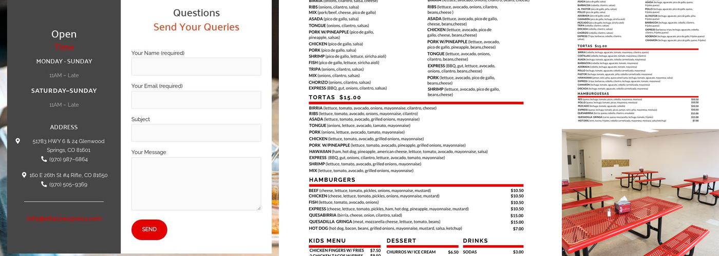 El Taco Express Menu