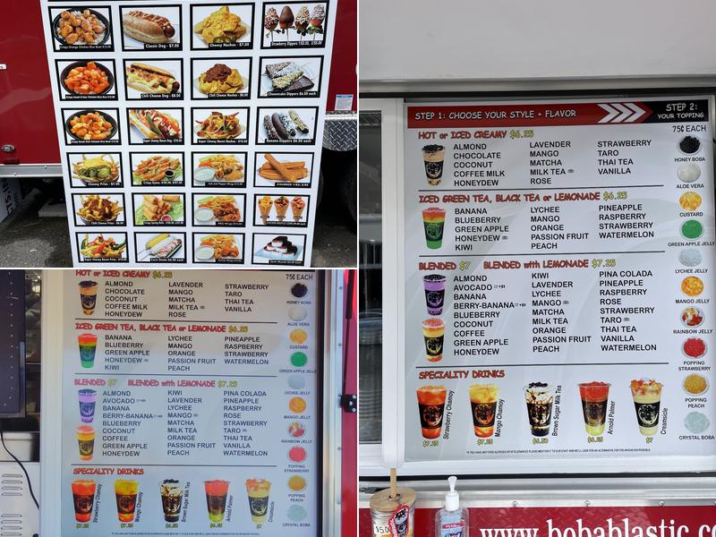 Bobablastic Menu