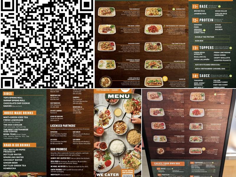 Asian Box Menu