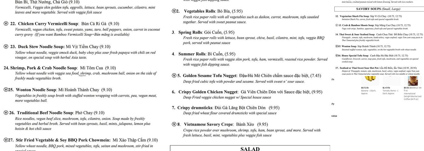 Dim Sum Menu