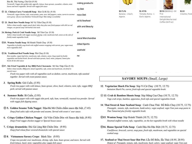 Dim Sum Menu
