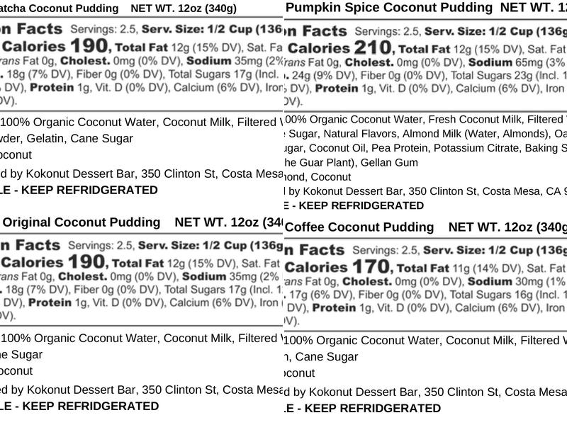 KOKONUT (949 Grill Lounge) Menu