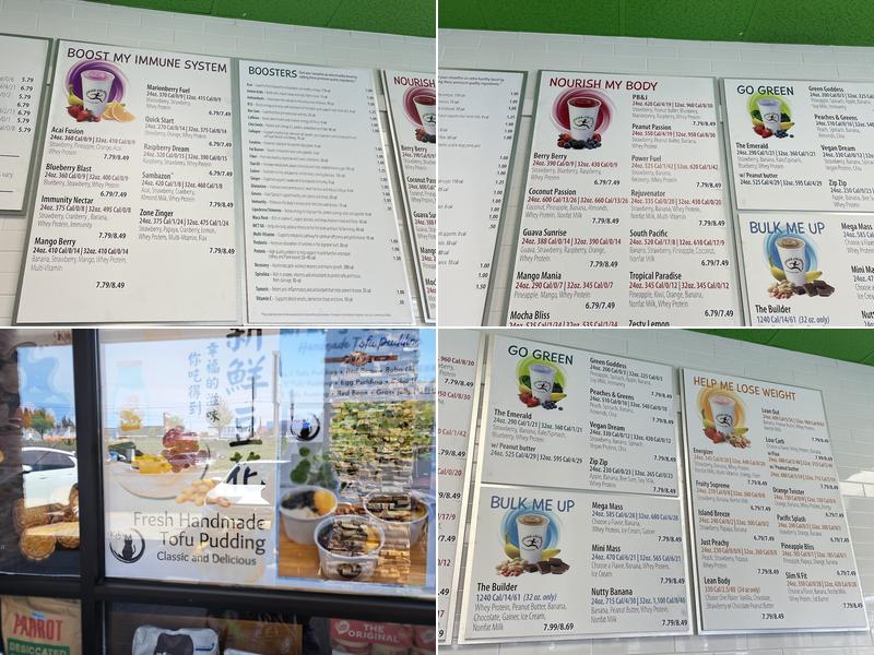 Emerald City Smoothie Menu