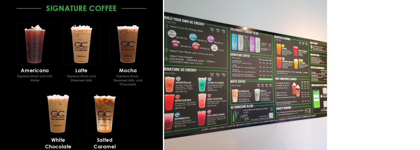 Gravity Coffee Menu