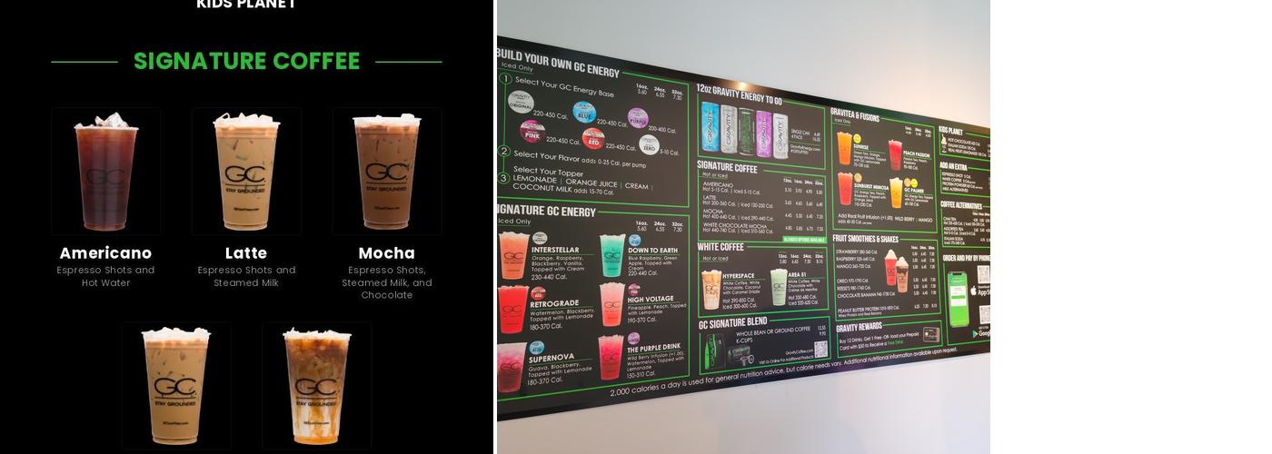 Gravity Coffee Menu
