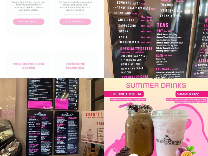 Raining Berries USF - Açaí • Smoothie • Coffee Menu