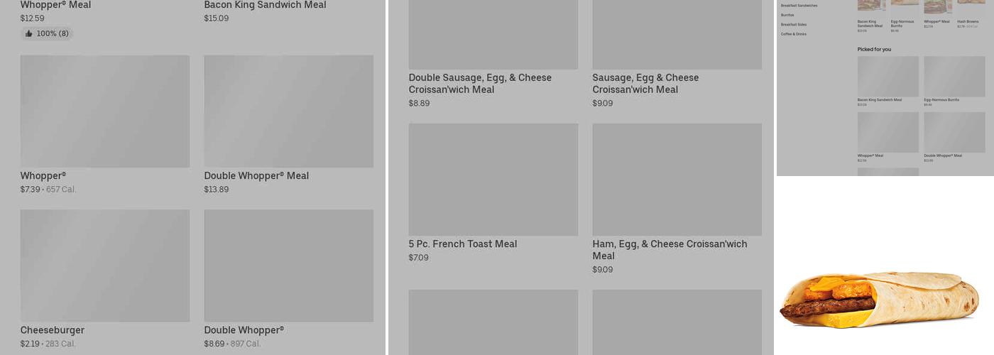 Burger King Menu