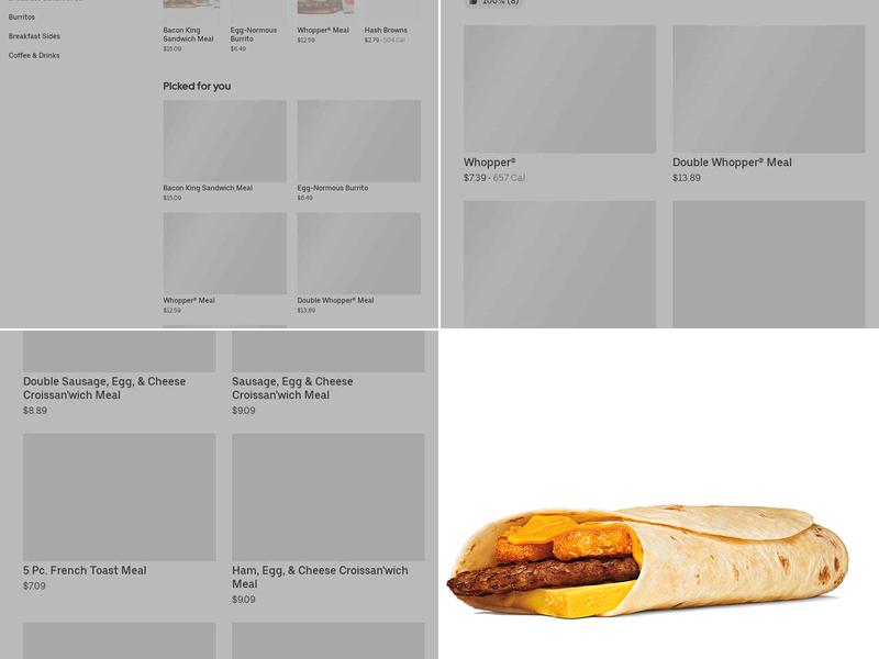 Burger King Menu