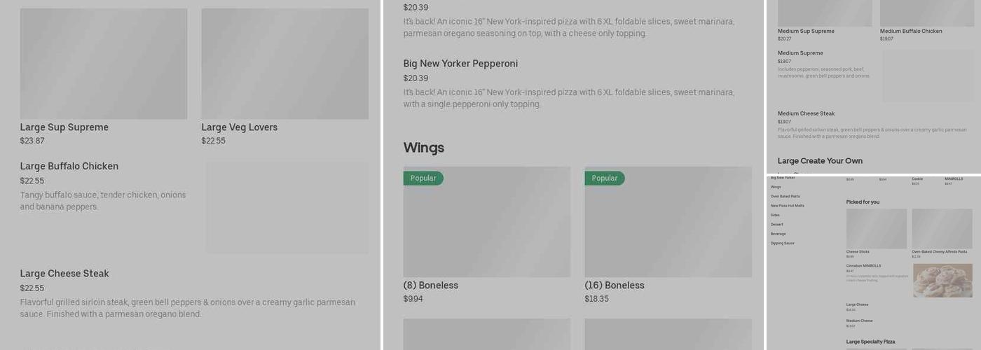 Pizza Hut Menu