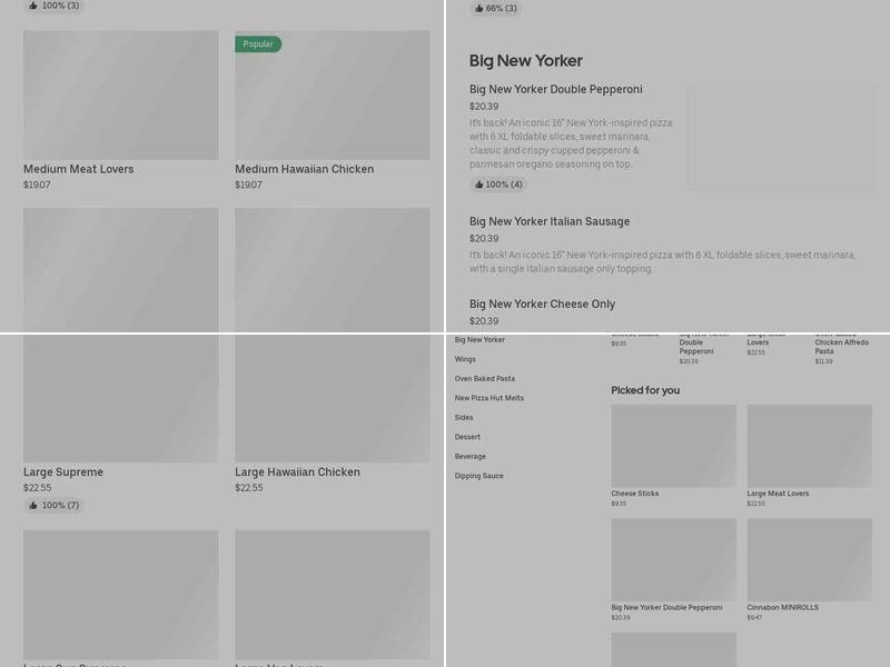 Pizza Hut Menu