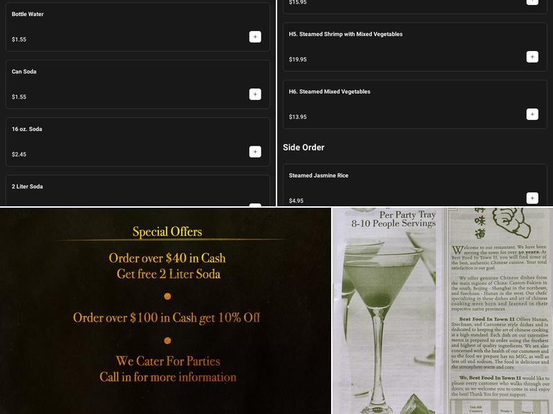 Best Food In Town II Menu