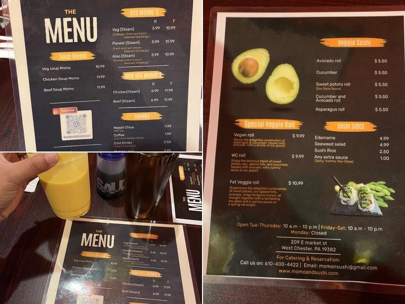 Momo & Sushi Cafe Menu