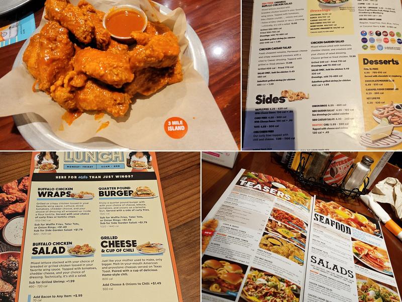 Hooters Menu