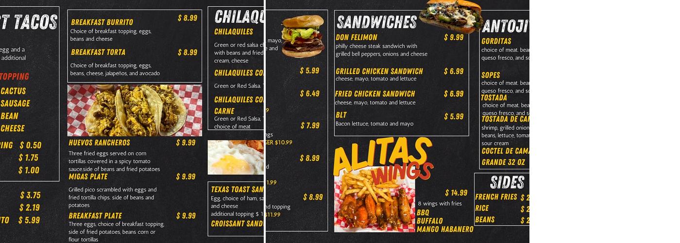 Maria's Kitchen Menu