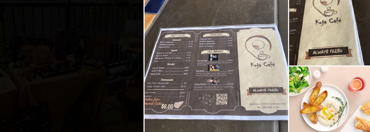 کافه کجا Koja Cafe Menu