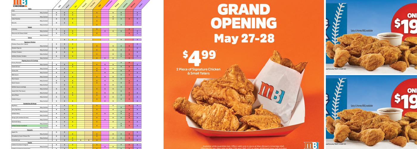 Mary Brown's Chicken Menu