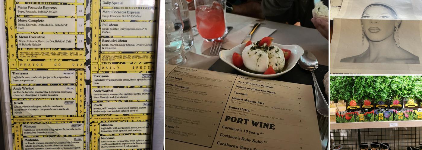 Vícios à Mesa Menu