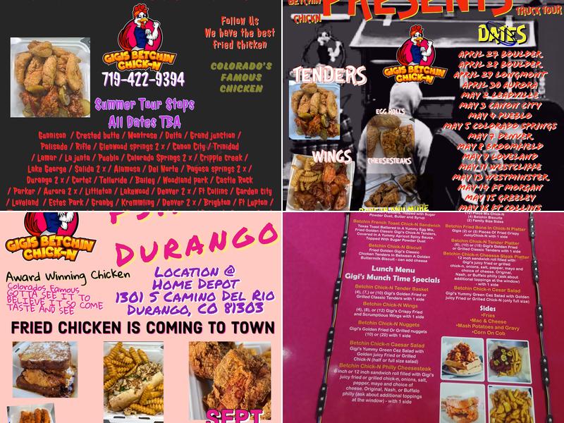 GiGi’s Betchin Chick-N Menu
