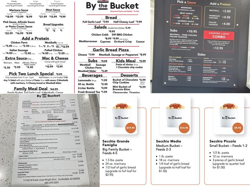 By the Bucket - Scottsdale Menu