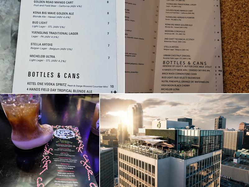 360 Rooftop Bar Menu